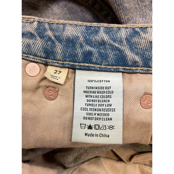 Grlfrnd 'Isabel' Brown Cotton Low Rise Straight Denim Jean Size 27 - Picture 5 of 5